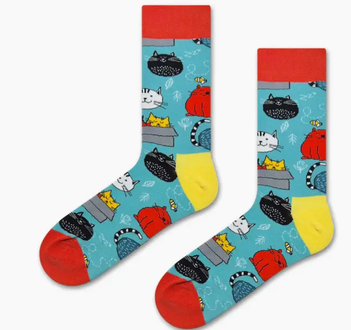 Calcetines de gatos divertidos - Imagen 2