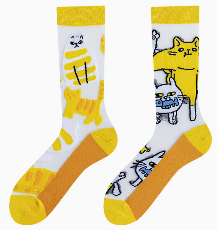 Calcetines de gatos divertidos