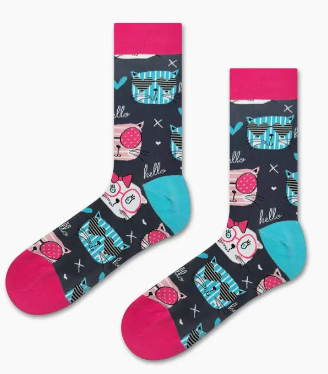 Calcetines de gatos divertidos - Imagen 9
