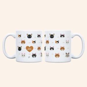 Taza "Amor gatuno" de cerámica