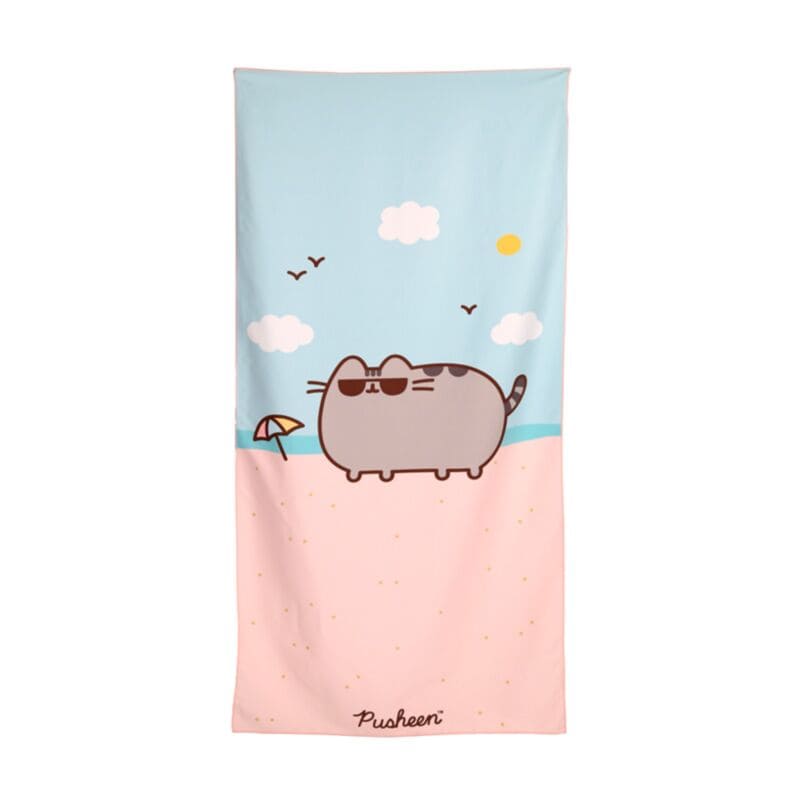 Toalla de playa Pusheen de microfibra