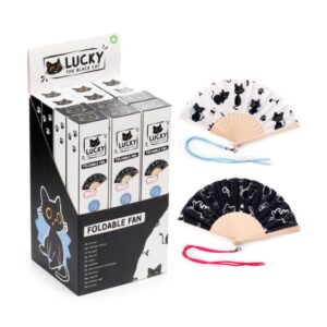 Abanico plegable Lucky The Black Cat
